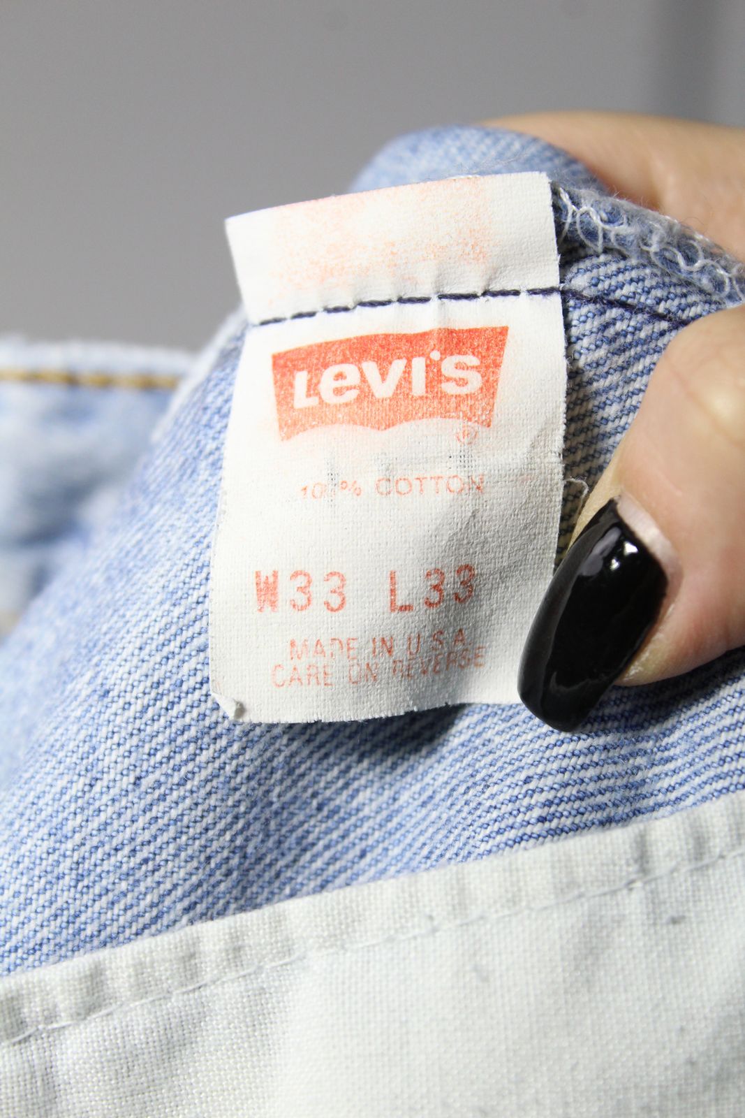 Levi's 501xx Denim W33 L33 Denim Made In USA Jeans Vintage