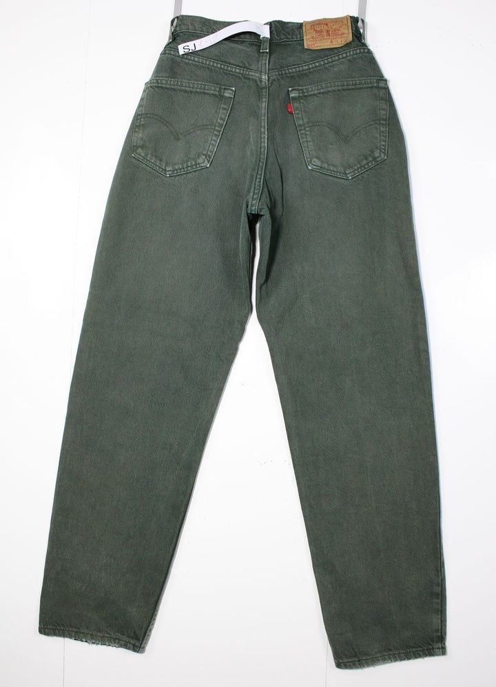 Levi's 550 Relaxed Fit Verde W33 L32 Denim Made In USA Jeans Vintage