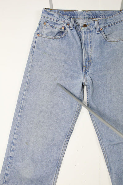 Levi's 505 Relaxed Fit Denim W33 L34 Made In USA Jeans Vintage