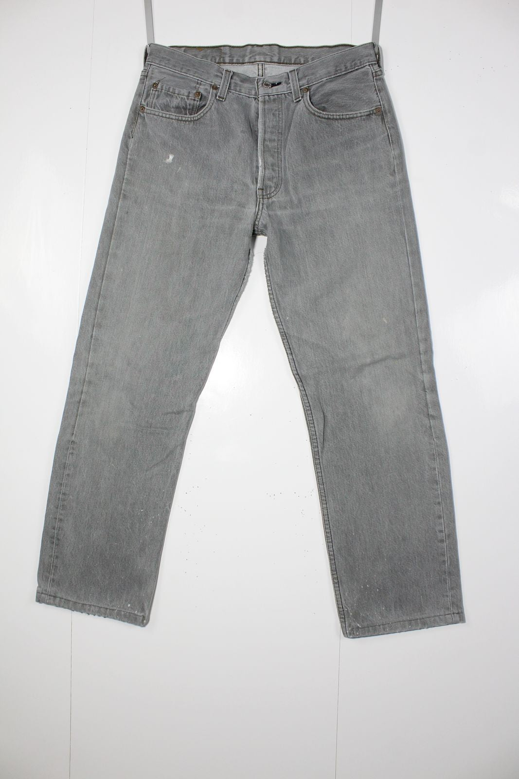 Levi's 501 Grigio W33 L36 Made In USA Jeans Vintage
