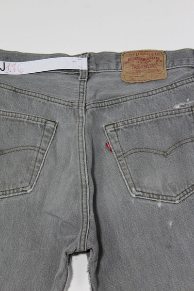 Levi's 501 Grigio W33 L36 Made In USA Jeans Vintage