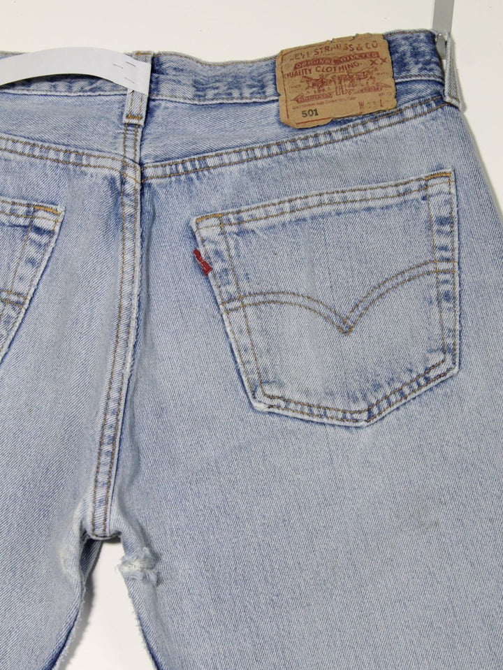 Levi's 501 Denim W33 L36 Made In USA Jeans Vintage