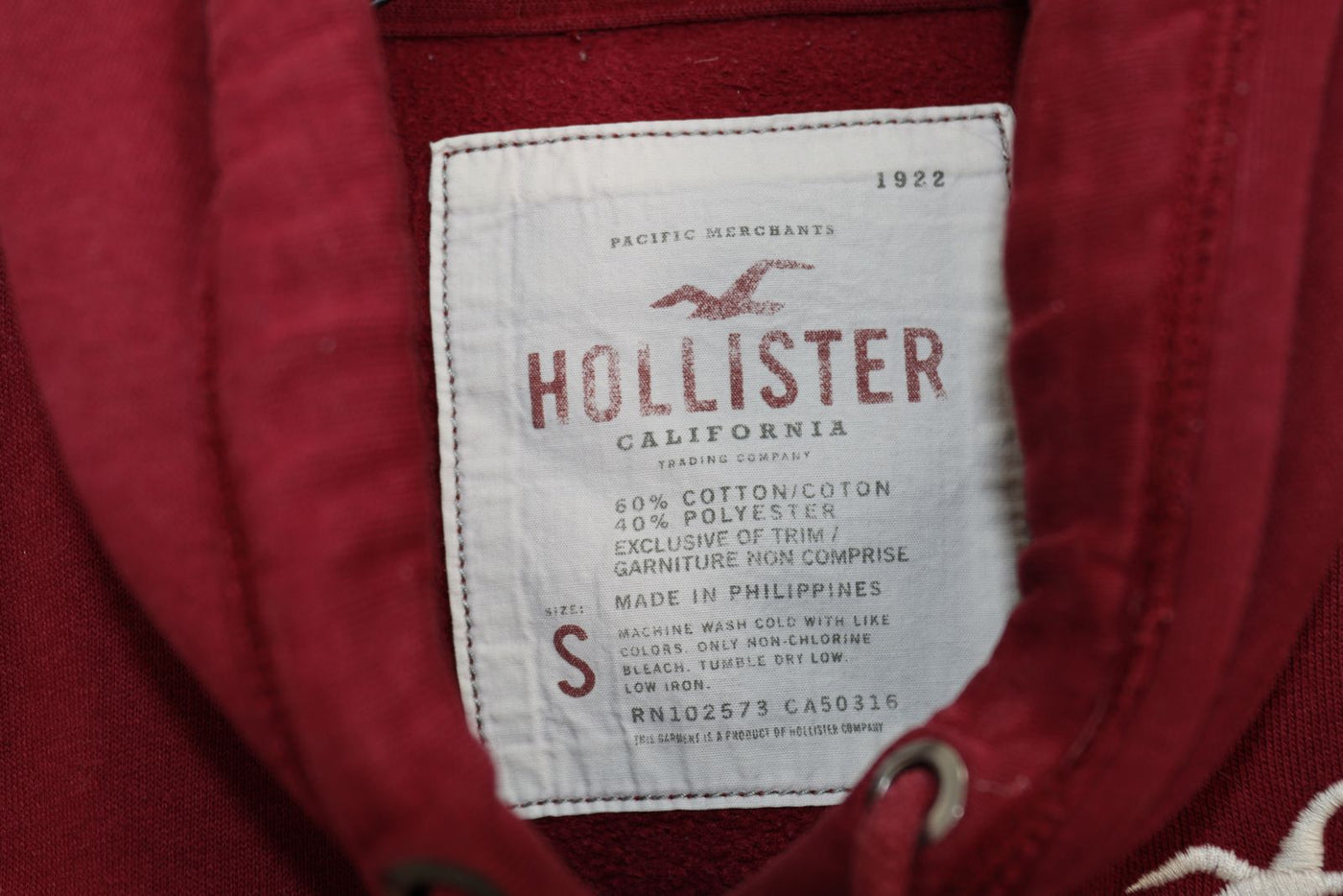 Hollister felpa vintage taglia S rosso