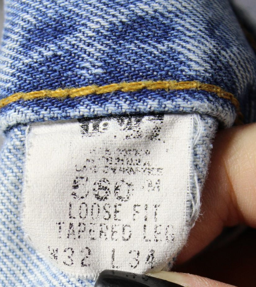 Levi's 560 loose Fit Denim W32 L34 Made In USA Jeans Vintage
