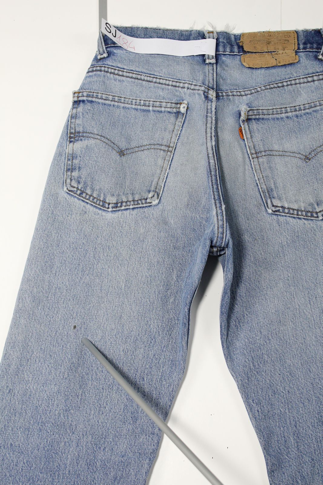 Levi's 505 Orange Tab Denim W32 L34 Made In USA Jeans Vintage