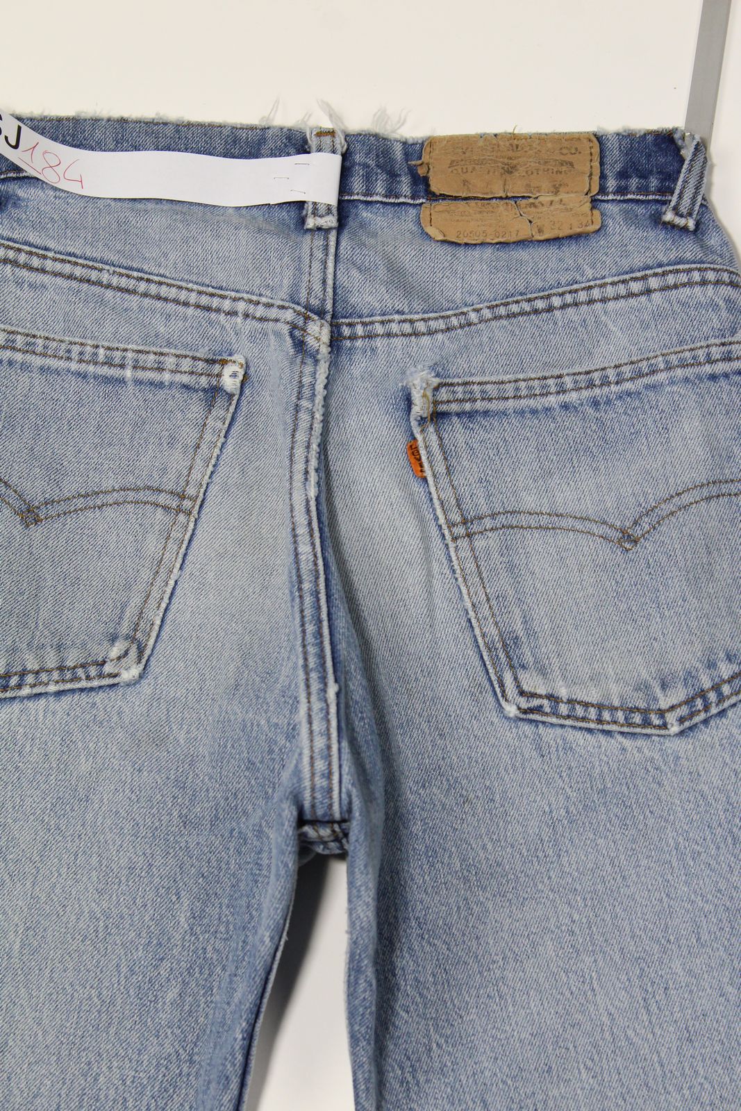 Levi's 505 Orange Tab Denim W32 L34 Made In USA Jeans Vintage