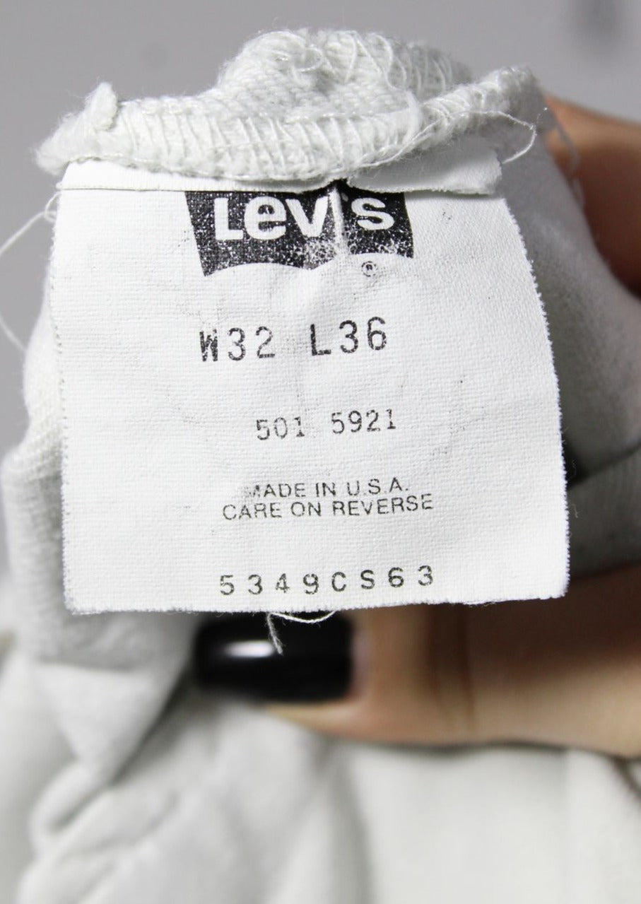 Levi's 501 Denim W32 L36 Made In USA Jeans Vintage