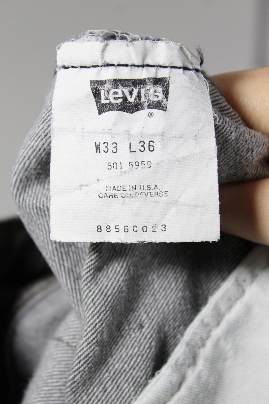 Levi's 501 Denim W33 L36 Made In USA Jeans Vintage
