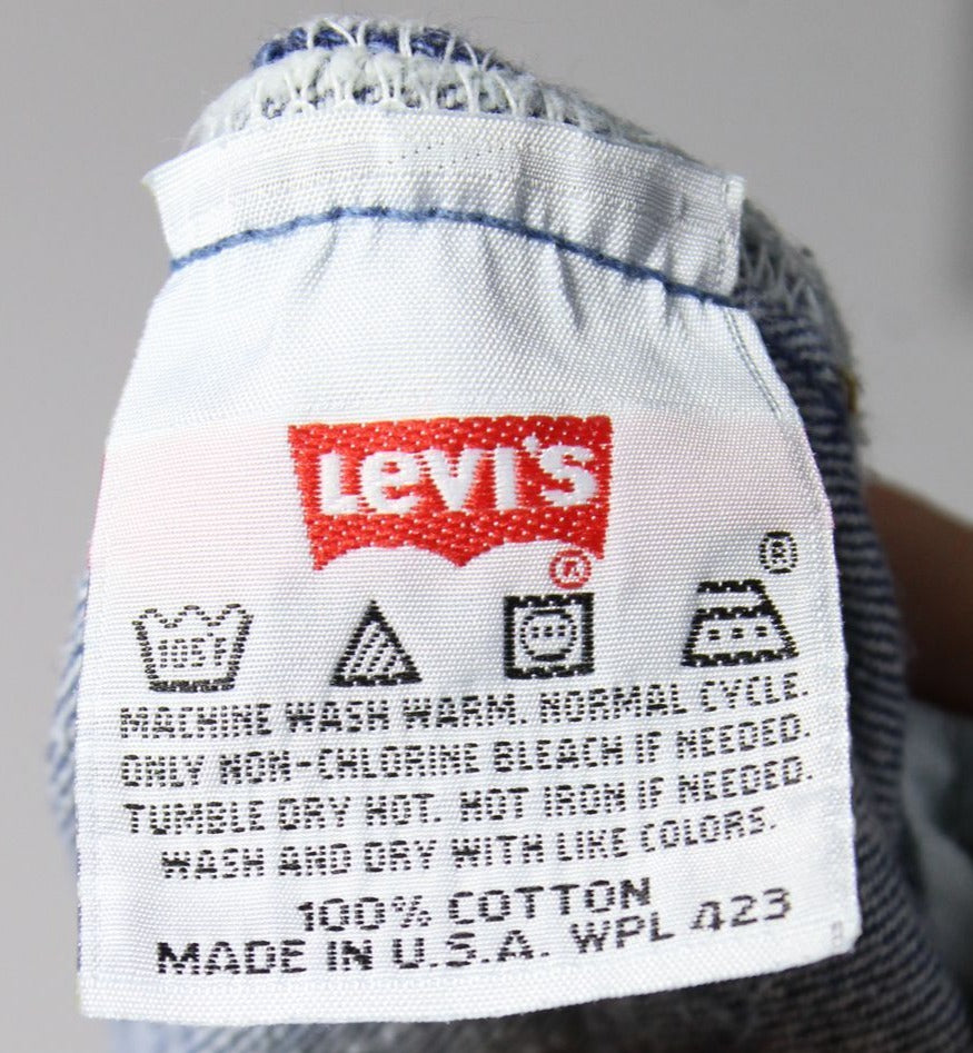 Levi's 501 Denim W32 L34 Made In USA Jeans Vintage