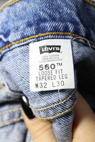Levi's 560 Loose Fit Denim W32 L30 Made In USA Jeans Vintage