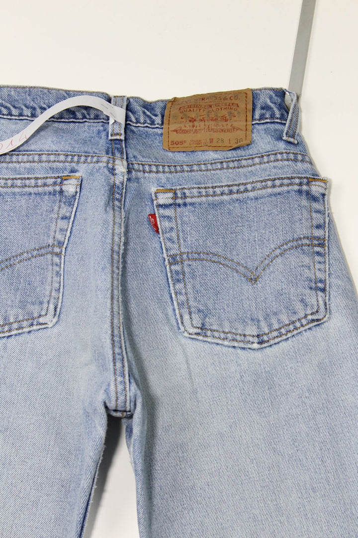 Levi's 505 Relaxed Fit Denim W28 L30 Made In USA Jeans Vintage