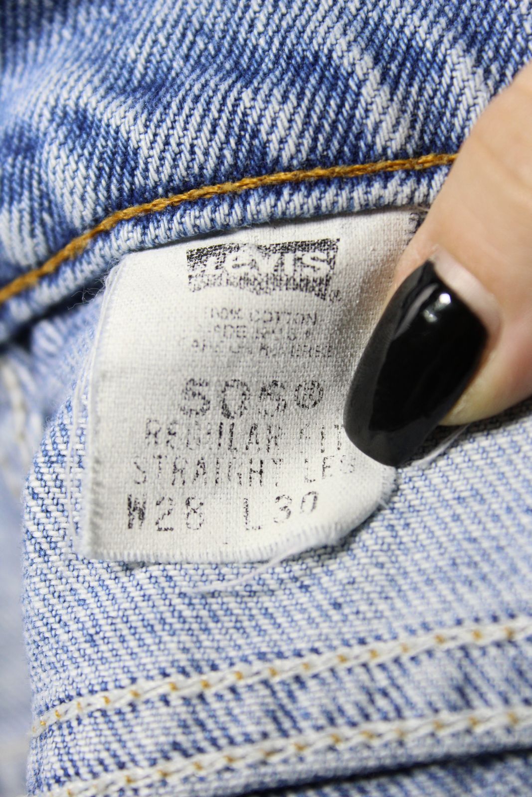 Levi's 505 Regular Fit Denim W28 L30 Made In USA Jeans Vintage