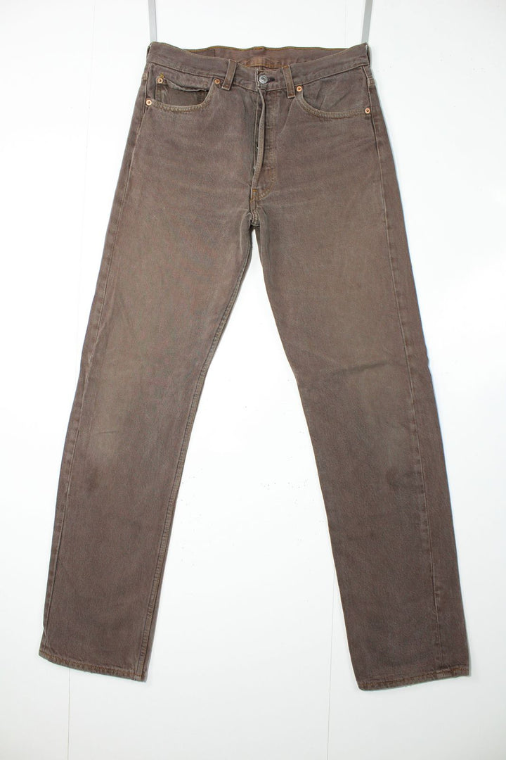 Levi's 501xx Marrone W32 L36 Made In USA Jeans Vintage