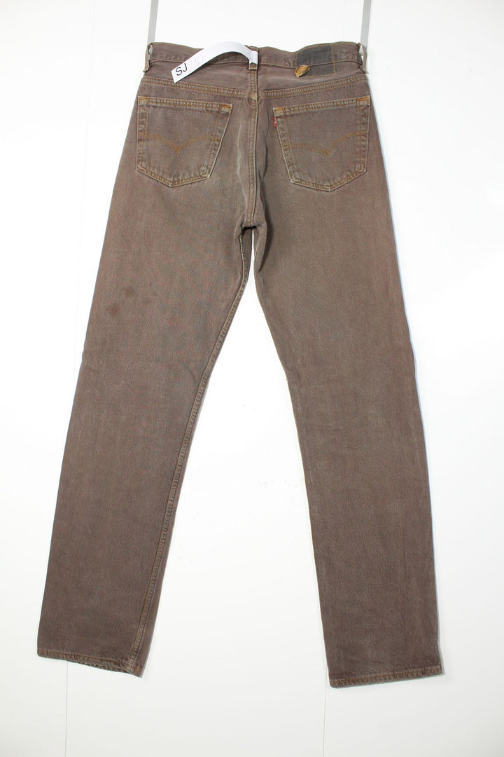 Levi's 501xx Marrone W32 L36 Made In USA Jeans Vintage