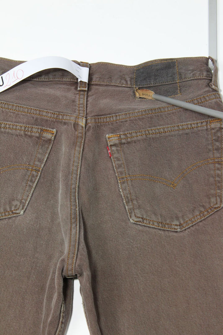 Levi's 501xx Marrone W32 L36 Made In USA Jeans Vintage