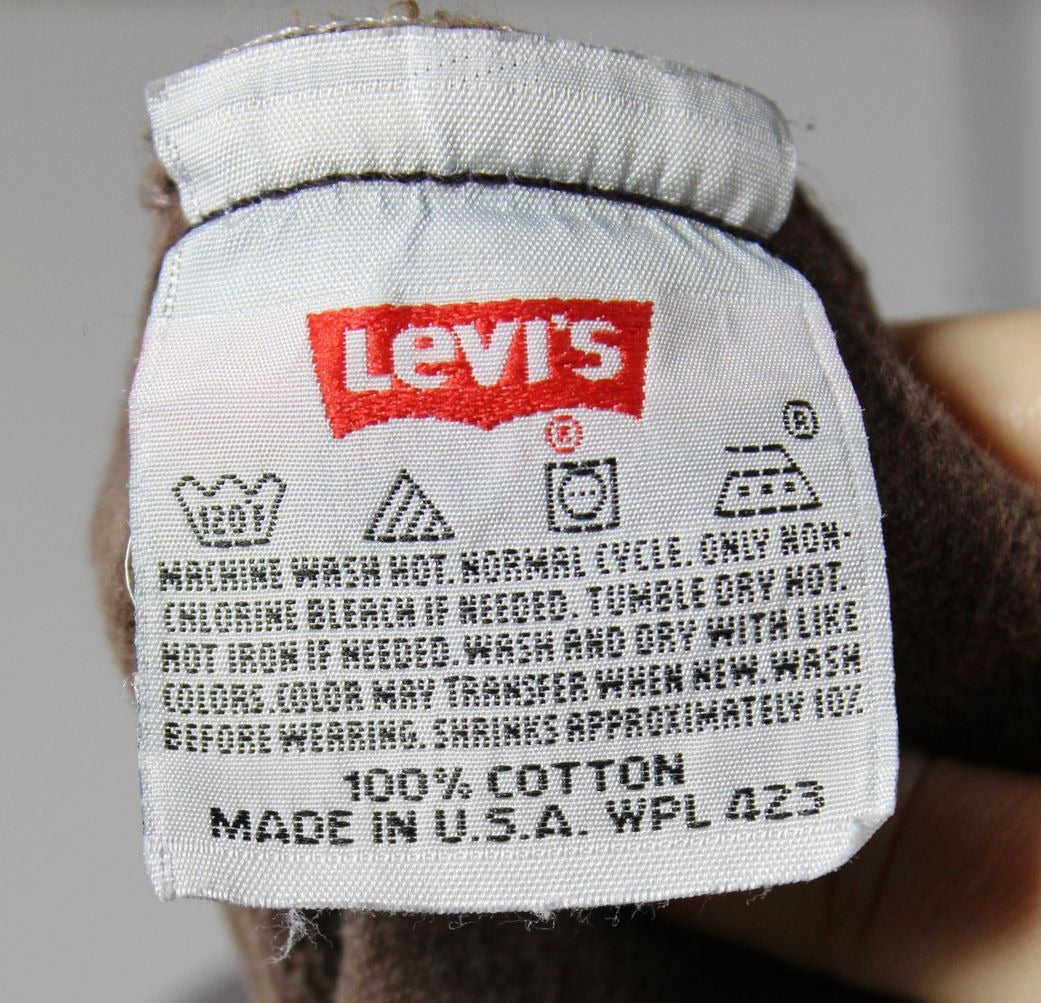 Levi's 501xx Marrone W32 L36 Made In USA Jeans Vintage