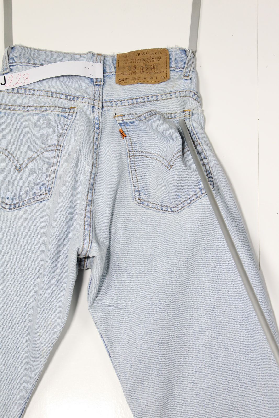 Levi's 505 Orange Tab Denim W30 L30 Made In USA Jeans Vintage