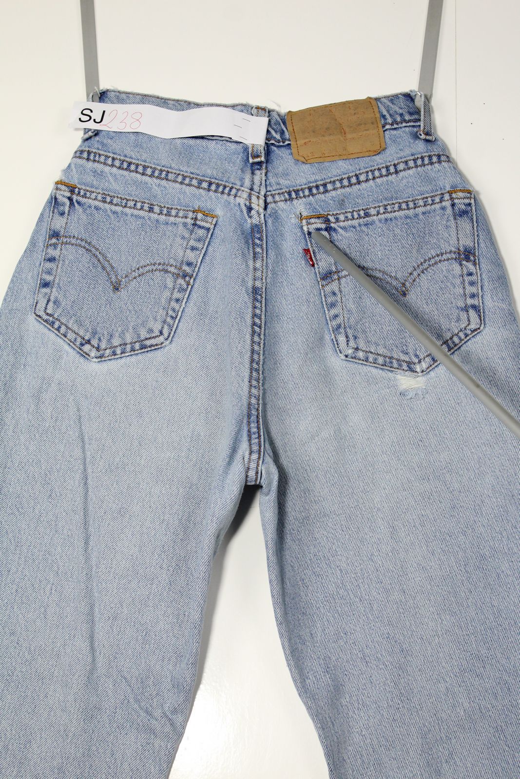 Levi's 512 Slim Fit Denim Tg. 7 Short Made In USA Jeans Vintage