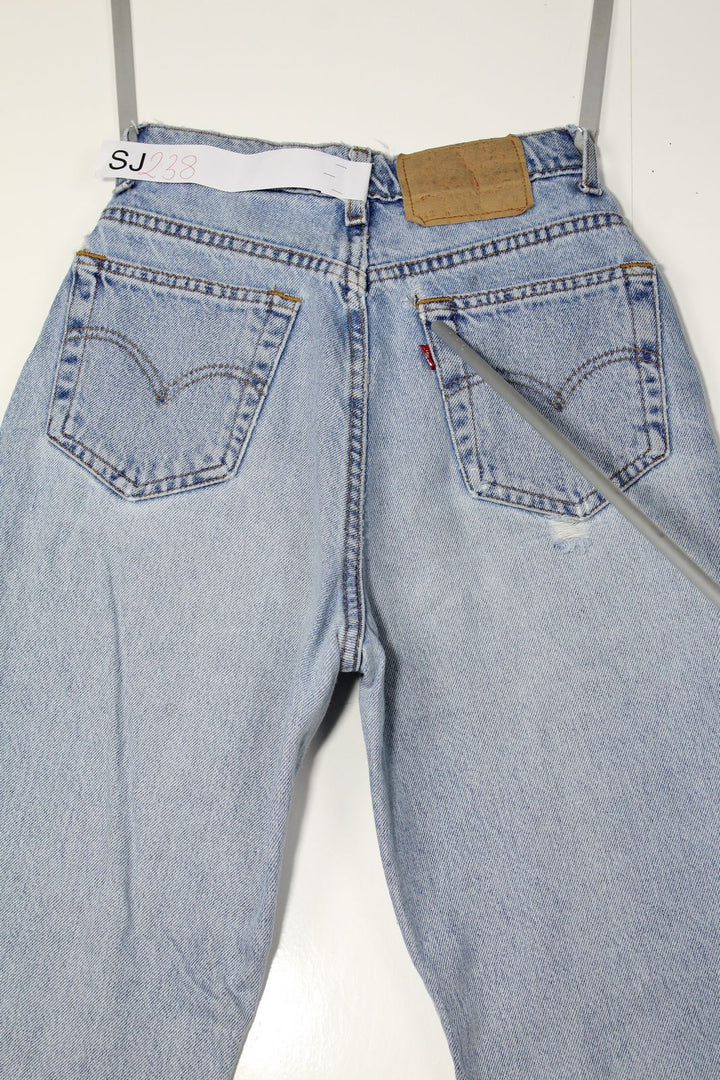 Levi's 512 Slim Fit Denim Tg. 7 Short Made In USA Jeans Vintage