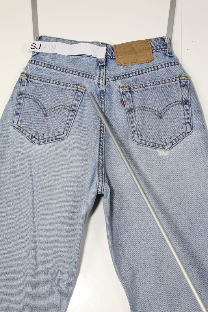Levi's 512 Slim Fit Denim Tg. 7 Short Made In USA Jeans Vintage