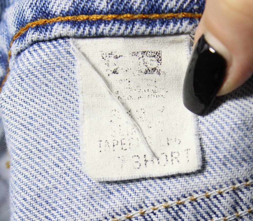 Levi's 512 Slim Fit Denim Tg. 7 Short Made In USA Jeans Vintage