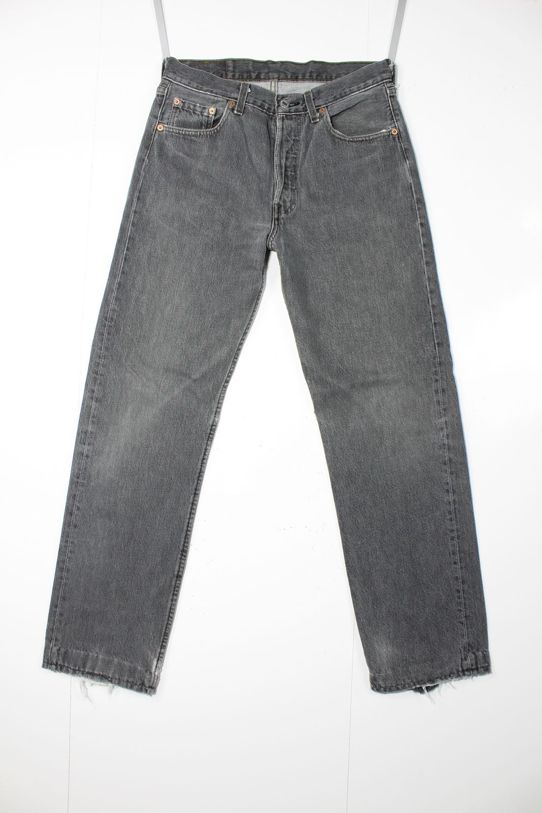 Levi's 501 Denim Nero W31 L34 Made In USA Jeans Vintage