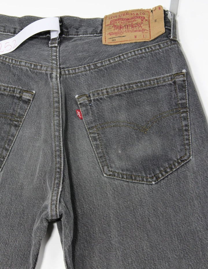 Levi's 501 Denim Nero W31 L34 Made In USA Jeans Vintage