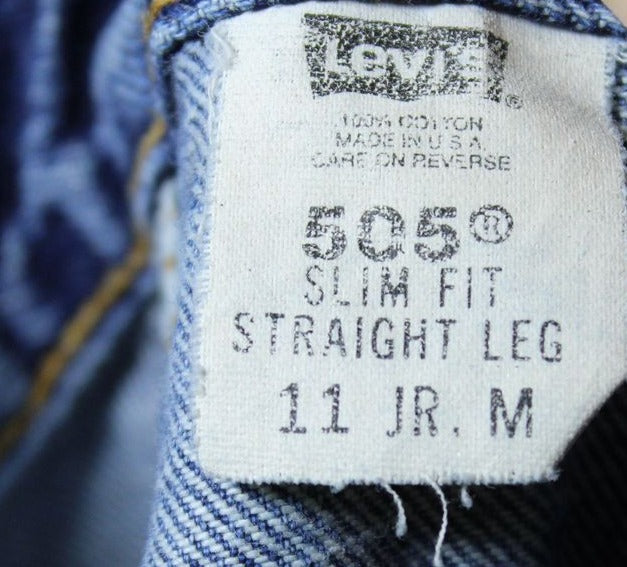 Levi's 505 Slim Fit Taglia L Made In USA Jeans Vintage