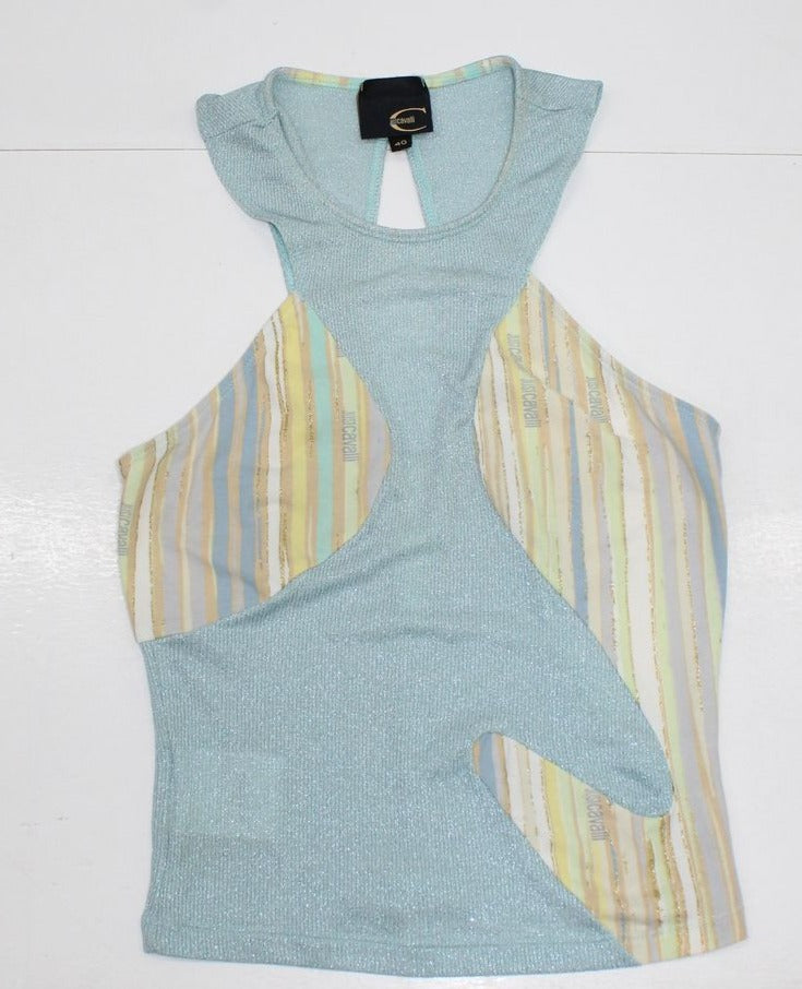 Top Just Cavalli Vintage Tg.40 Azzurro