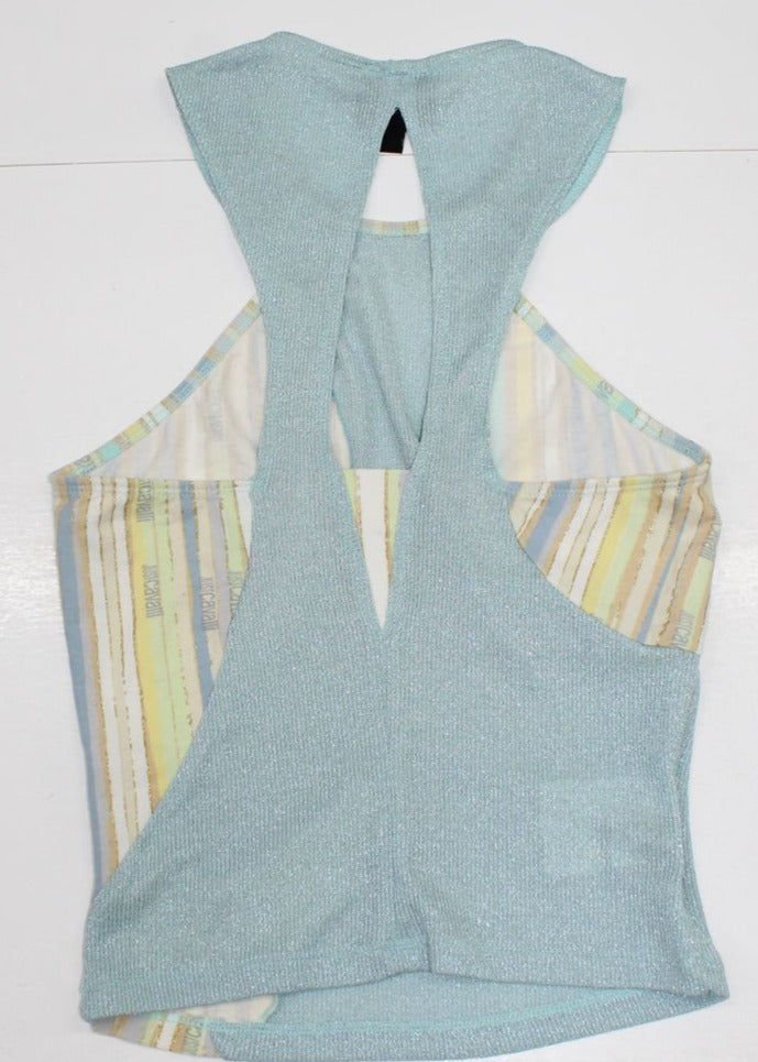 Top Just Cavalli Vintage Tg.40 Azzurro