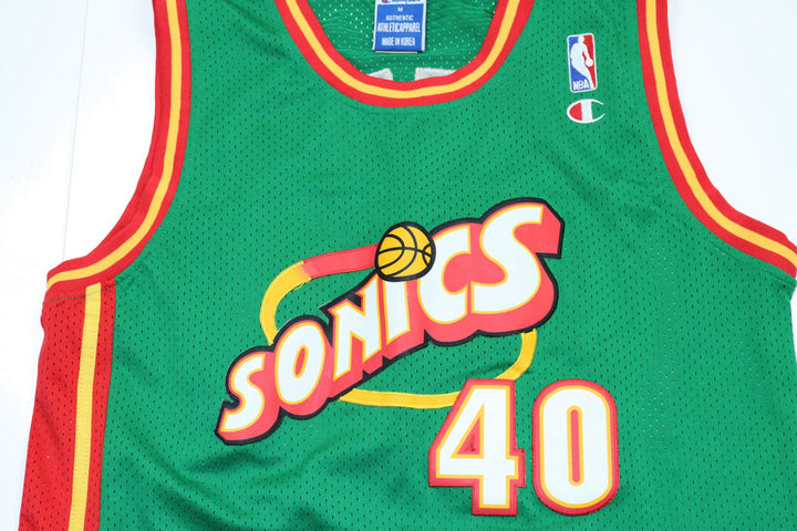 Maglia da Basket NBA Champion Seattle Supersonics Kemp 40 Taglia M