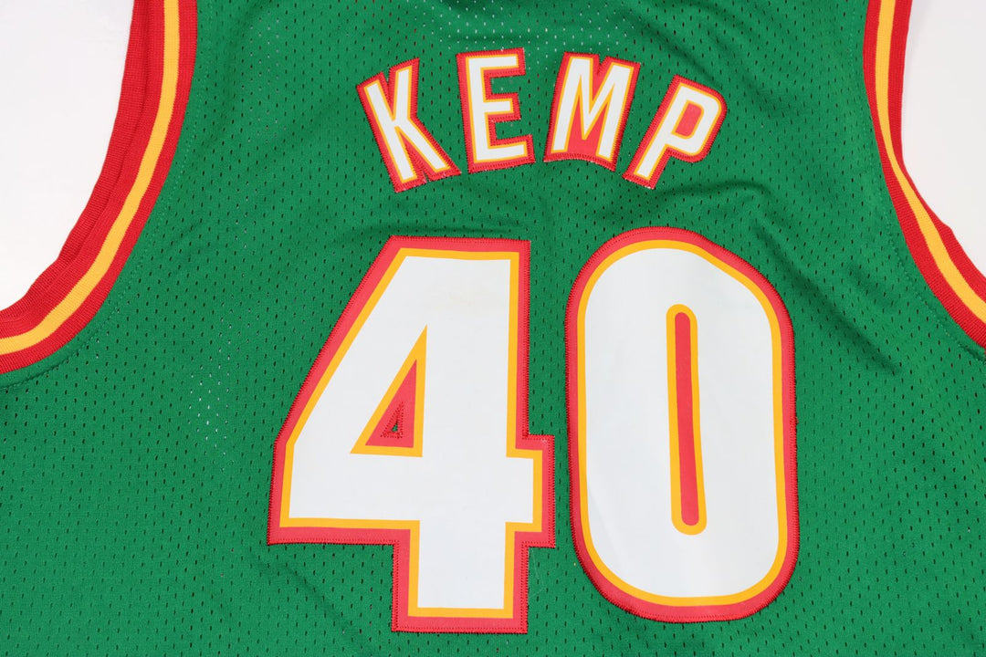 Maglia da Basket NBA Champion Seattle Supersonics Kemp 40 Taglia M