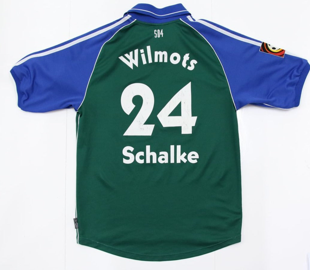 Maglia da calcio Adidas FC Schalke 04 1999/2000 Wilmonts 24 Taglia S