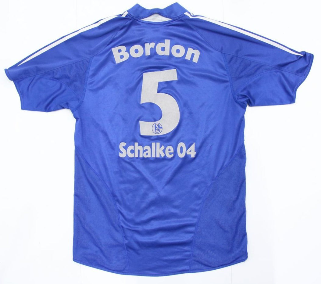 Maglia da calcio Adidas FC Schalke 04 2004/2005 Bordon 5 Taglia M