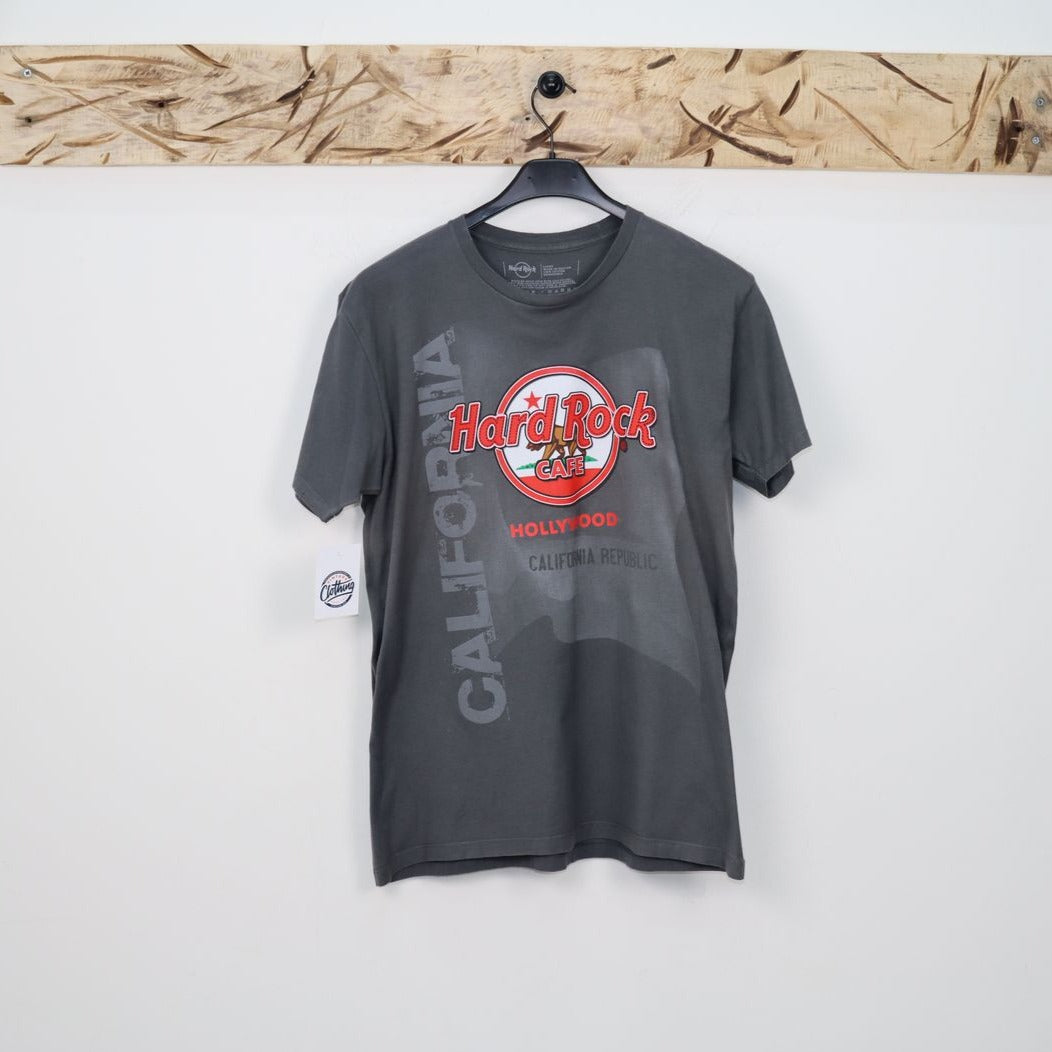 Hard Rock Cafe Hollywood T-Shirt Grigia Taglia L Unisex