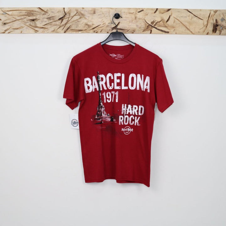 Hard Rock Cafe Barcelona T-Shirt Bordeaux Taglia M Unisex w/Tags