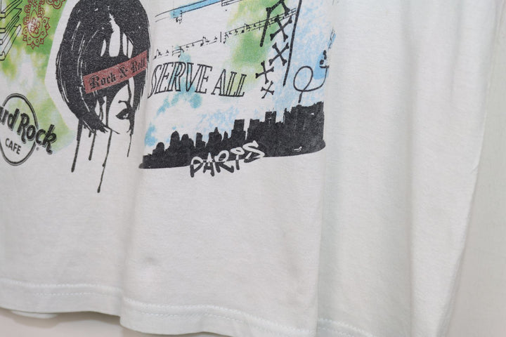 Hard Rock Cafe Paris T-Shirt Bianca Taglia S Unisex