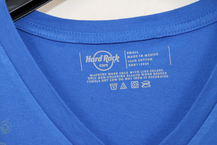 Hard Rock Cafe Lisbona T-Shirt Blu Elettrico Taglia S Donna
