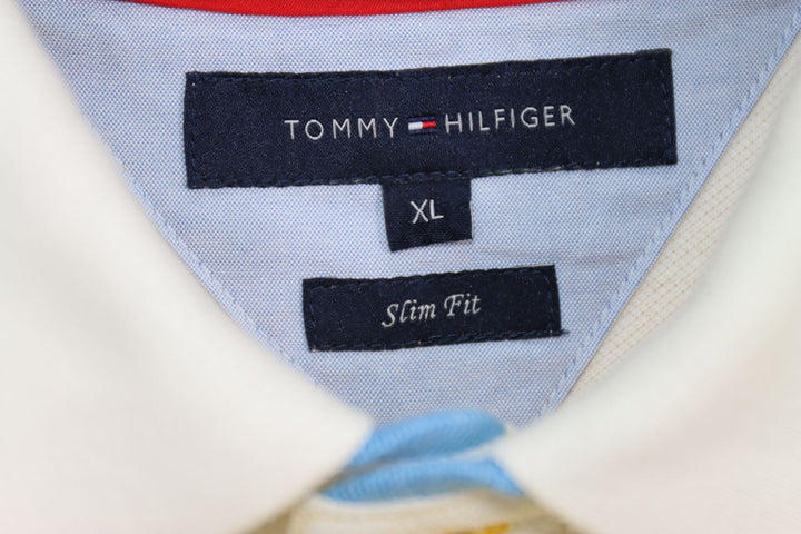 Tommy Hilfiger Slim Fit Polo Bianca e Gialla Taglia XL Uomo