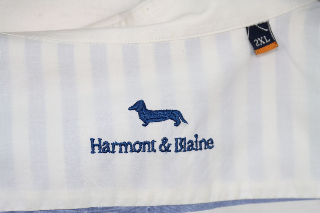 Harmont&Blaine Camicia Verde, Blu e Bianco Taglia 2XL Uomo