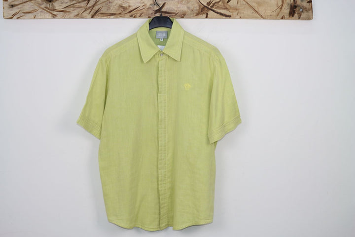 Versace Camicia Verde Lime Taglia L Uomo