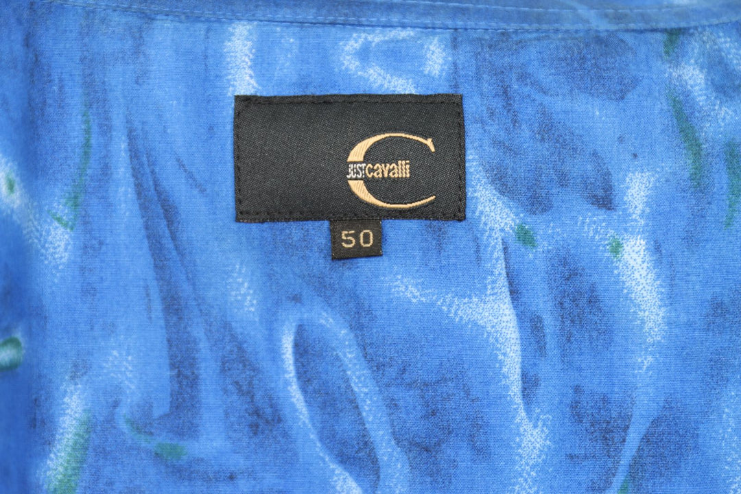 Just Cavalli Camicia Blu Taglia 50 Uomo