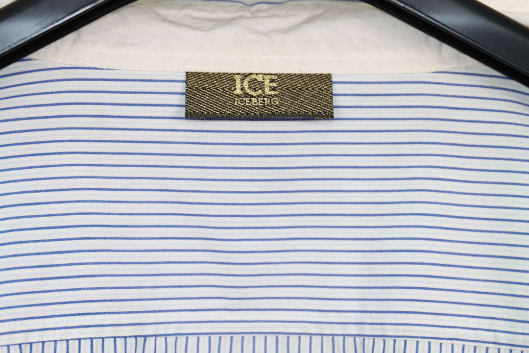 Ice Iceberg Camicia Azzurro a Righe Uomo