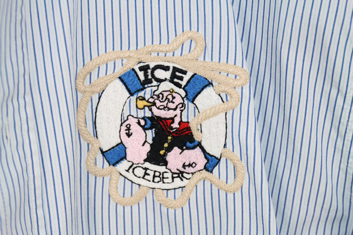 Ice Iceberg Camicia Azzurro a Righe Uomo