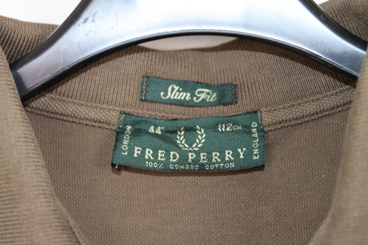 Fred Perry Slim Fit Polo Marrone Taglia 44 Uomo