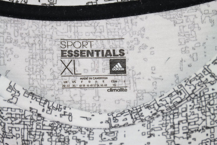 Adidas Sport Essentials T-Shirt Bianca e Nera Taglia XL Uomo