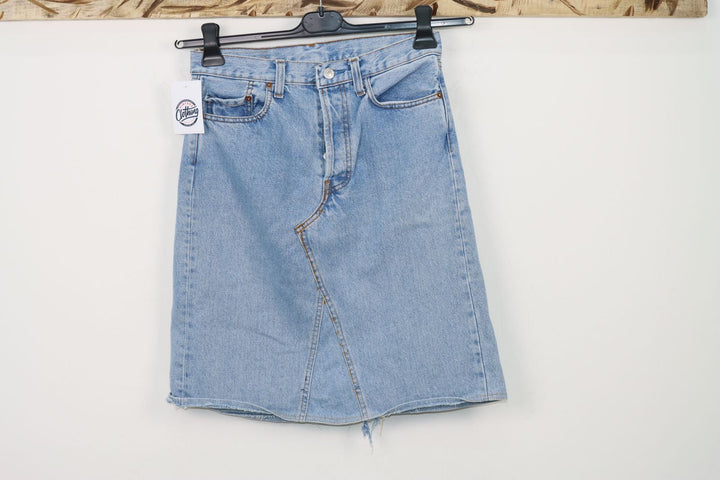 Levi's 501 Longuette Gonna di Jeans W30 Denim Vintage Donna