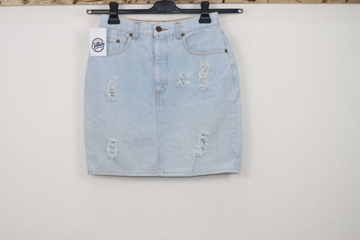 Levi's 850 Longuette Custom Orange Tab Gonna di Jeans W29 Denim Vintage Donna