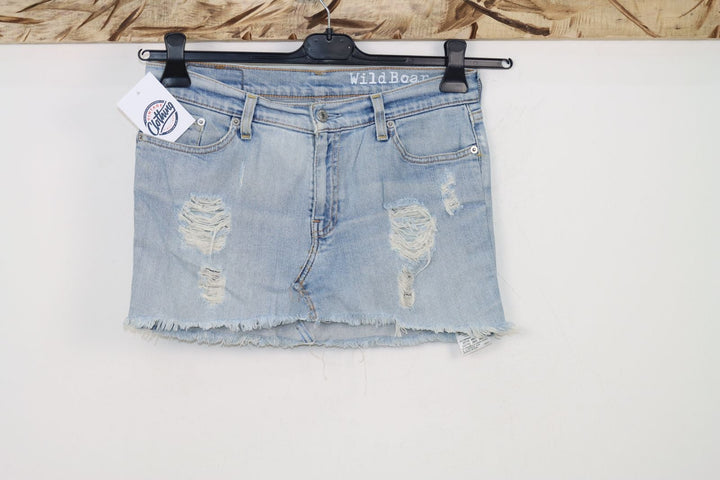 Levi's Remake Mini Gonna di Jeans Denim Strappato Taglia W32 Vintage Donna