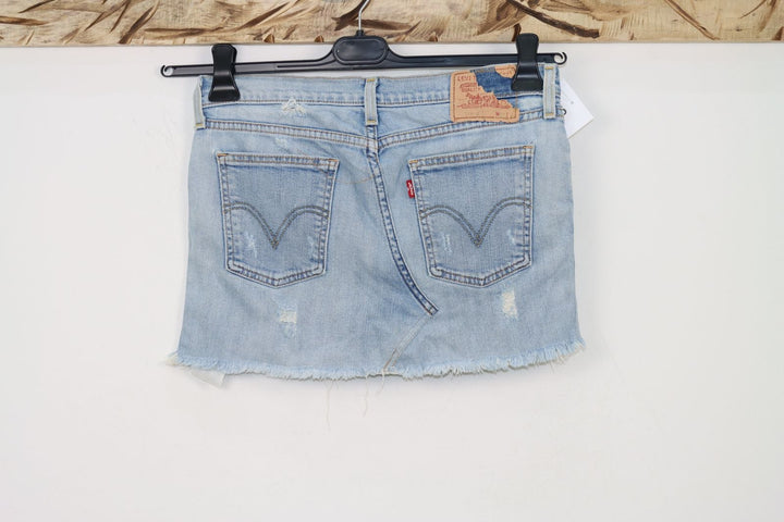 Levi's Remake Mini Gonna di Jeans Denim Strappato Taglia W32 Vintage Donna